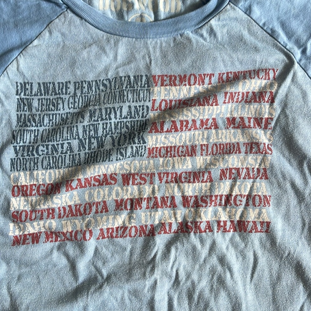 Dogwood flag tee with all 50 state names 🇺🇸